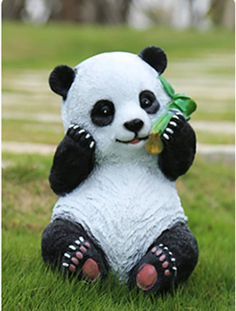 Amazon.co.jp: ガーデンオブジェ パンダの置物 大型 庭の置物